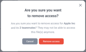 Trisk file sharing remove access